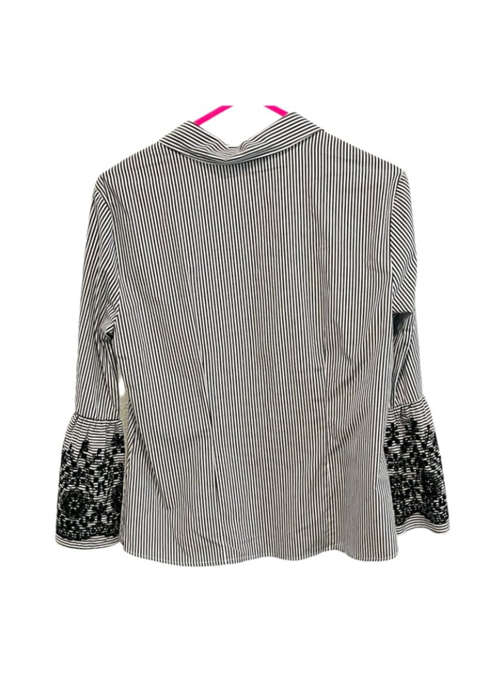 Calvin Klein Women's Size Small Button Up Collared Striped Shirt - NEW with Tags - Picture 2 of 6